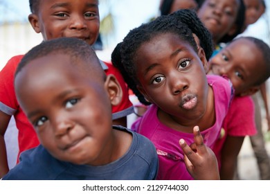 Young And Full Of Life. Shot Of Kids At A Community Outreach Event.