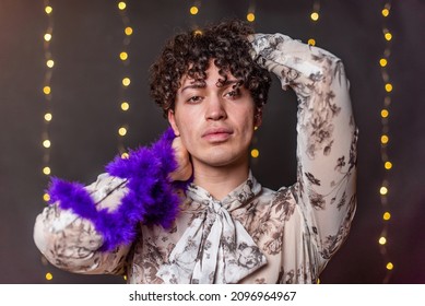 A Young Gay Man Posing In A Nightclub