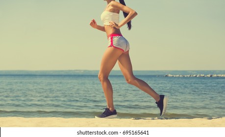 girl in workout shorts