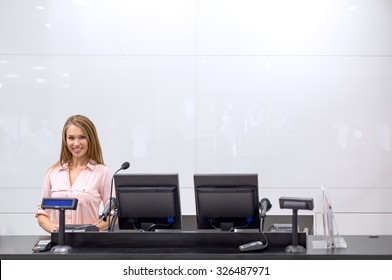 Young Girl Behind The Counter