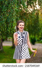 Young Girl Dressed Pin Style Stock Photo 2187049269 Shutterstock Young Girl Dressed Pin Style Stock Photo 2187049269 Shutterstock