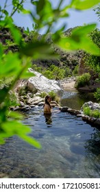 Young Girl Enjoying The Hot Tub