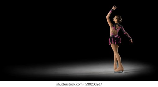 Young Girl Figure Skater (half-isolated Version)