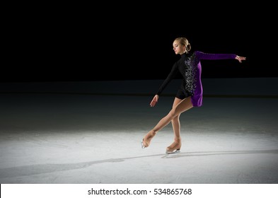 Young Girl Figure Skater (on Ice Arena Ver)