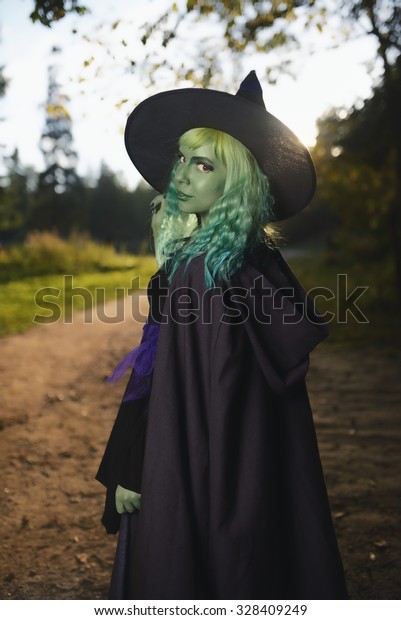 Young Girl Green Hair Skin Suit Stock Photo 328409249 | Shutterstock