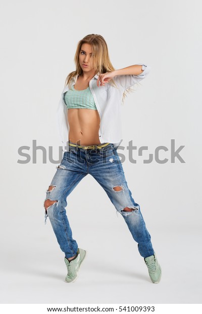 Young Girl Hip Hop Dancer Posing Stock Photo Edit Now 541009393