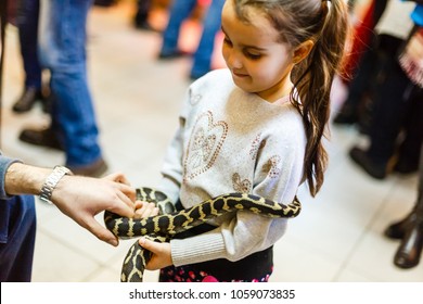 Girl and snakes