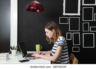 Young Girl With Laptop