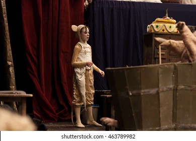 Young Girl Performing In Theater Play