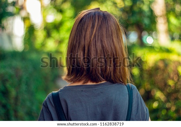 Young Girl Photo Back Short Bob Stock Photo Edit Now 1162838719