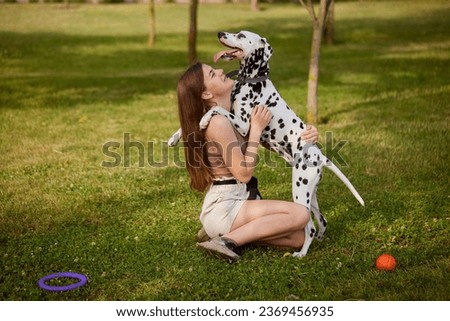 Similar – loving couple in the Park wearing pajamas