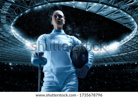 Similar – Image, Stock Photo Fencing Fight Sports