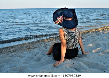 Similar – Image, Stock Photo Sitting, Waiting, Wishing