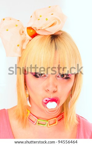 Similar – Young and crazy woman wearing rabbit ears