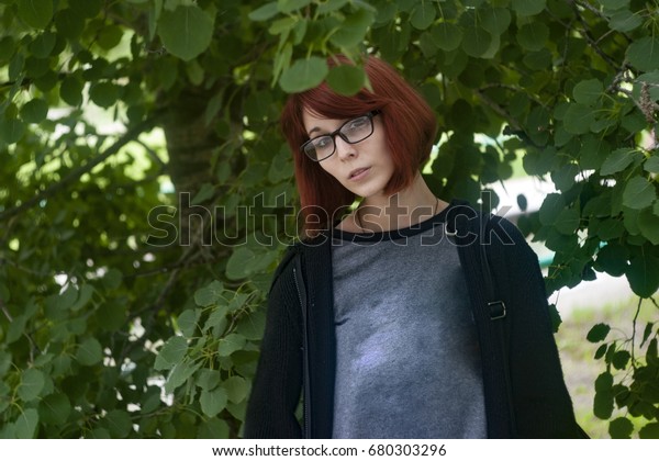 Young Girl Teenager Student Red Hair Stock Photo Edit Now 680303296