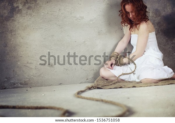 Young Girl Tied On Floor Abducted Stock Photo 1536751058 | Shutterstock