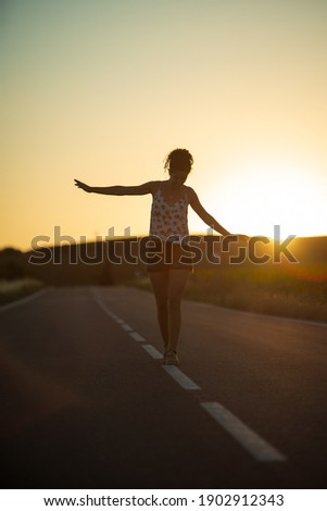 Similar – Image, Stock Photo In yoga not fall from the sky