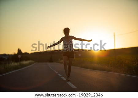 Similar – Image, Stock Photo In yoga not fall from the sky