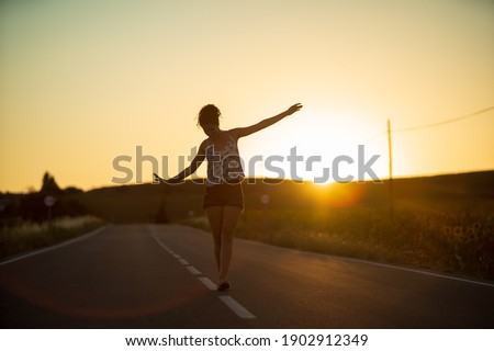 Similar – Image, Stock Photo In yoga not fall from the sky