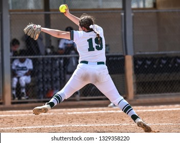 Young Girls Playing Softball