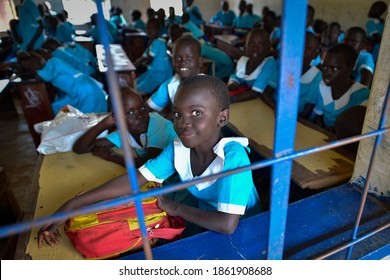 A young girls at school in Juba, South Sudan, on November 17, 2018.