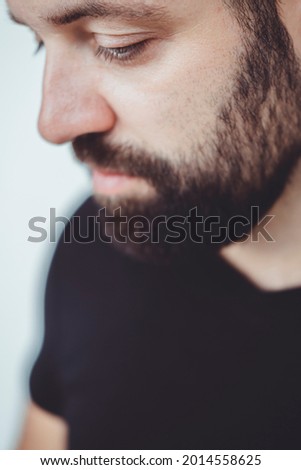 Similar – Image, Stock Photo Portrait of a casual bearded man