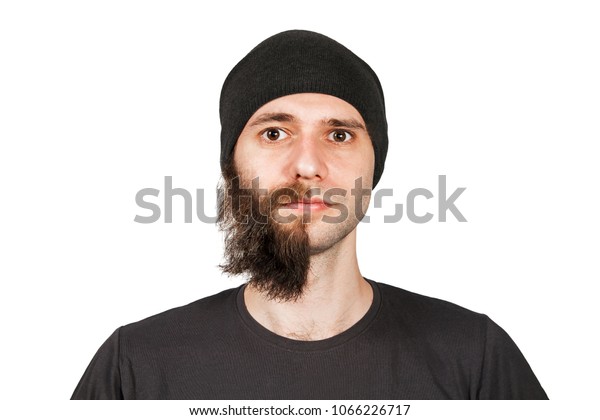 Young Guy Hat Half Shaved Beard Stock Photo Edit Now 1066226717