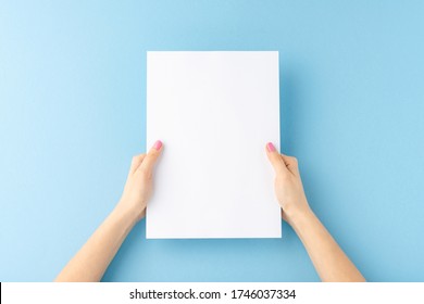 Young Hands Holding Blank Paper Sheet Stock Photo 1746037334 | Shutterstock