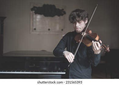 Young Handsome Blonde Italian Violinist