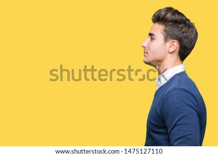 Similar – Image, Stock Photo lateral portrait of a young woman with freckles and glasses