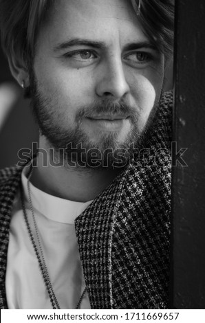 Similar – bearded guy in a cap