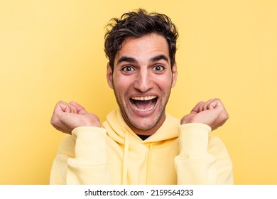 Young Handsome Hispanic Man Surprised Expression