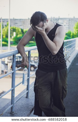 Similar – Image, Stock Photo urban boy, with black cap.