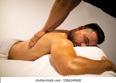 Muscled gay massage
