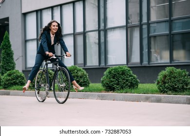 woman and bike