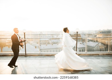 Young happy couple running to meet each other - Shutterstock ID 2259168385