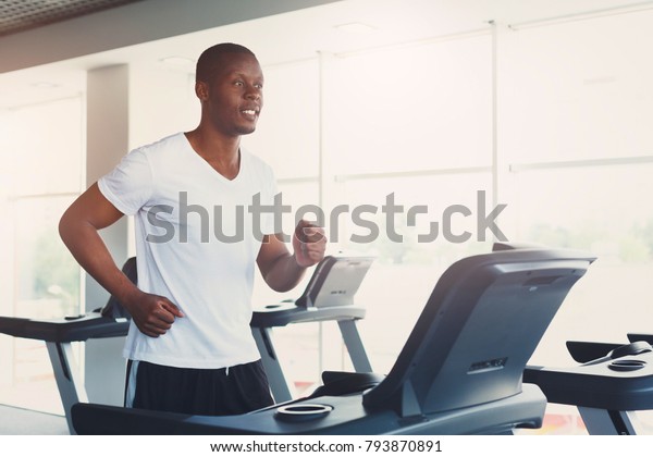 Young Happy Handsome Africanamerican Man Fitness Stock Photo Edit