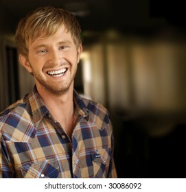 Young Happy Man With Big Smile