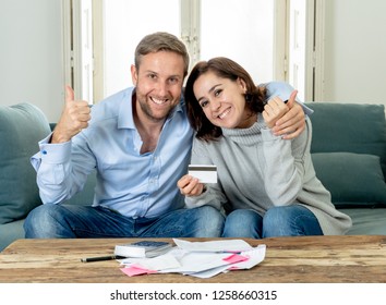 Young Happy Woman Feeling Excited About Saccessful Accounting Home Finance In Savings Domestic And Business Accountant Paying Bills And Free Of Debt Concept