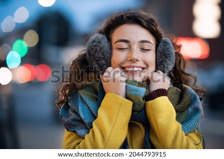 Similar – Image, Stock Photo Girl in the City