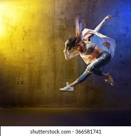 Young Hip-hop Dancer Jumping