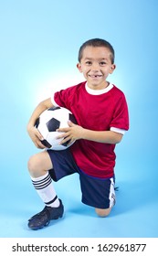 Young Hispanic Soccer Player Portrait