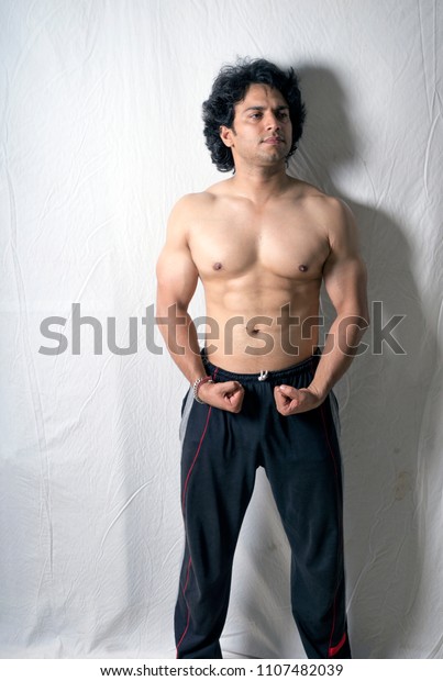 Young Indian Fitness Model Posing Topless Stock Photo Edit Now