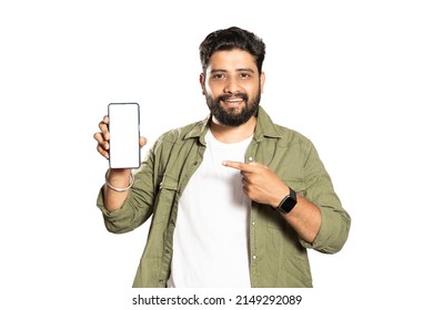 Young Indian Male Model Holding Mobile 