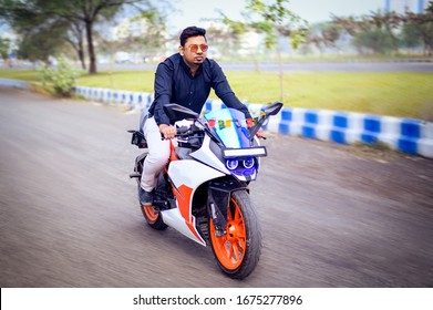 riding motorbike without helmet