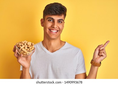 Young Indian Man Holding Bowl Peanuts Stock Photo 1490993678 | Shutterstock