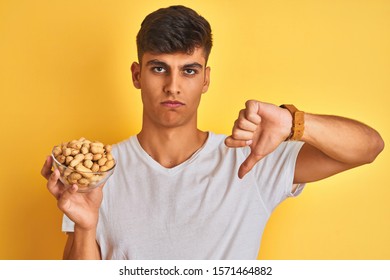 Young Indian Man Holding Bowl Rice Stock Photo (Edit Now) 1558816454