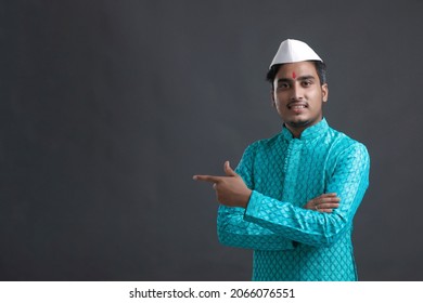 Young Indian Man (pilgrim) In Traditional Wear.