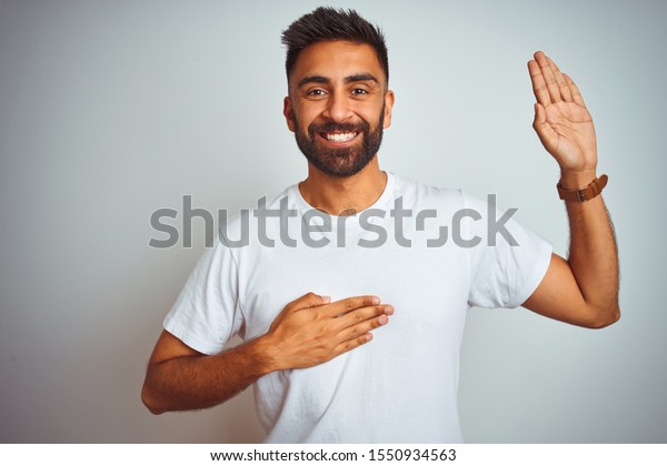 Young Indian Man Wearing Tshirt Standing Stock Photo (Edit Now) 1550934563