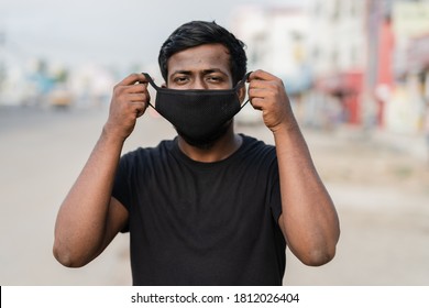 Young Indian Tamil Guy Wearing Mask During Corona Pandemic In Chennai, Tamil Nadu, India